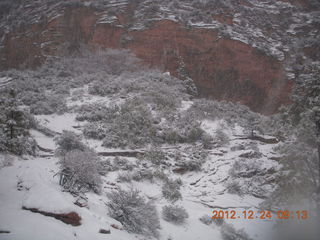 Zion National Park - cloudy, foggy Observation Point hike