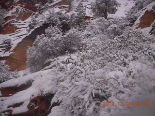 Zion National Park - cloudy, foggy Observation Point hike - Echo Canyon entrance