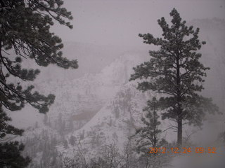 100 84q. Zion National Park - cloudy, foggy Observation Point hike