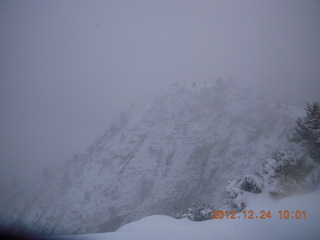 Zion National Park - cloudy, foggy Observation Point hike