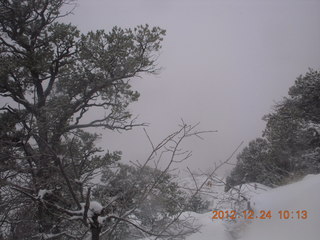 Zion National Park - cloudy, foggy Observation Point hike