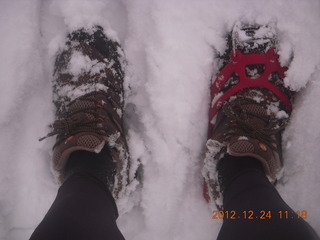 162 84q. Zion National Park - cloudy, foggy Observation Point hike - I guess it was my crampon