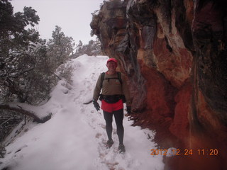 Zion National Park - cloudy, foggy Observation Point hike - Adam