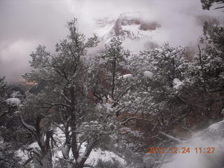 Zion National Park - cloudy, foggy Observation Point hike