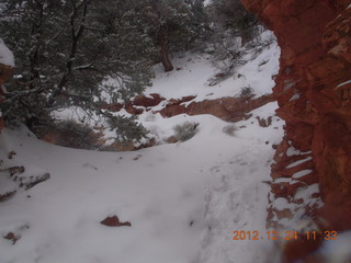 Zion National Park - cloudy, foggy Observation Point hike