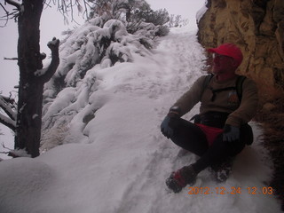 Zion National Park - cloudy, foggy Observation Point hike - Adam