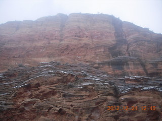 Zion National Park - cloudy, foggy Observation Point hike