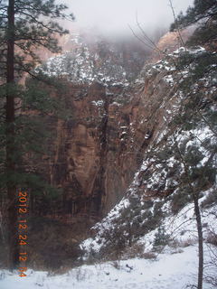 Zion National Park - cloudy, foggy Observation Point hike