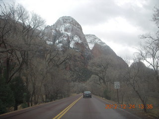 Zion National Park - cloudy, foggy Observation Point hike