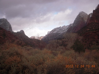 Zion National Park - cloudy, foggy Observation Point hike