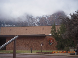 Zion National Park - cloudy, foggy Observation Point hike