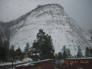 Zion National Park - drive - Checkerboard Mesa