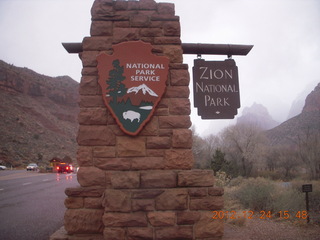 Zion National Park sign