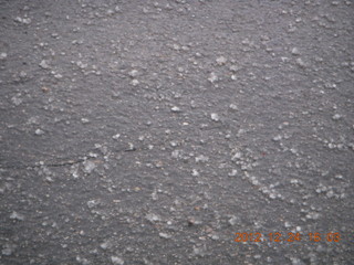 Chinle trailhead drive - hail