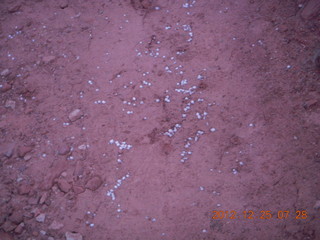 Zion National Park - Watchman hike - hailstones from last night