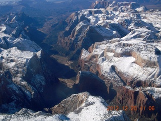 aerial - Zion National Park - Angels Landing