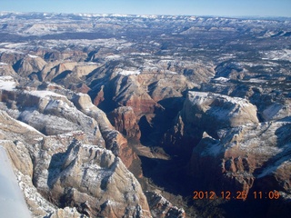 aerial - Zion National Park - Angels Landing