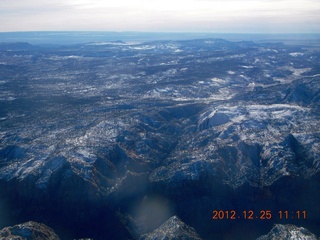 aerial - Zion National Park - Observation Point and Angels Landing