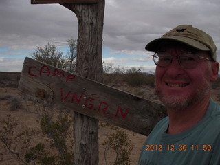 Adam and sign at V.N.G.R.N.