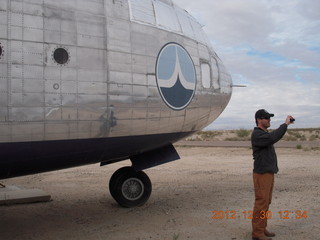 Adam and birthday wall-of-chocolate cake