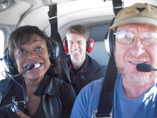 362 851. Annie and Kevin and Adam flying in N8377W