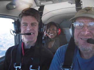 363 851. Kevin and Annie and Adam flying in N8377W