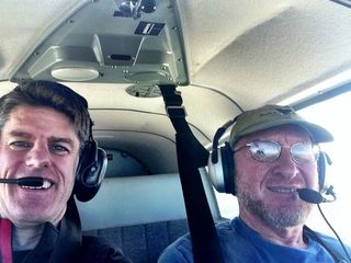 1021 851. Kevin and Adam flying in N8377W