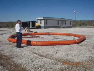 Superior Airport - Larry and orange ring-thing that hangs from helicopter