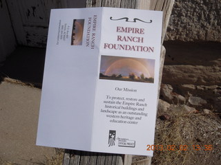 Empire Ranch tour - brochure