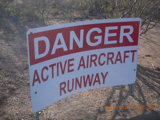 Eagle Roost run - KEEP OUT sign