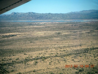 aerial - Eagle Roost flight in Charles R's airplane - watering hole (tank)