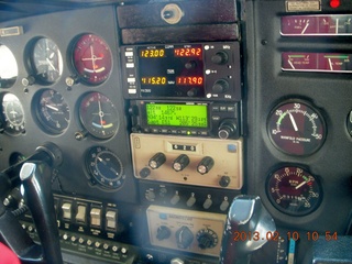 aerial - Eagle Roost flight in Charles R's airplane - instrument panel