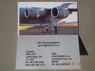 Jim G's card
