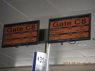 signs for Southwest Airlines flight