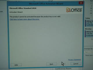 installing Microsoft Office message
