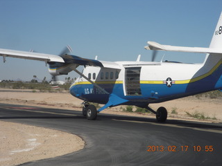 Buckeye jump airplane taking off