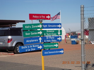 Buckeye Airport (BXK) fly-in sign