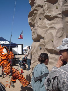 Buckeye Airport (BXK) fly-in - tiger at rock climb