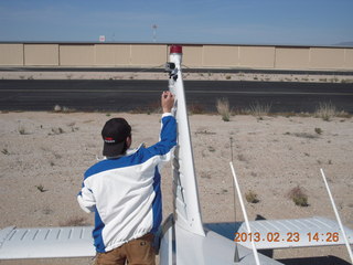 Sean G adjusting my GoPro Hero 3 Black camera on n8377w tail