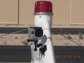 Sean G adjusting my GoPro Hero 3 Black camera on n8377w tail