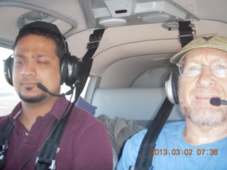 Yaseen and Adam flying in N8377W