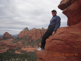 Sedona - Pink Jeep tour - Adam at the trail summit