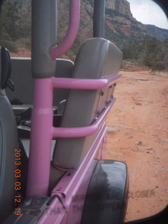 Sedona - Pink Jeep tour - Kevin, Fatemah, and Adam and the pink Jeep