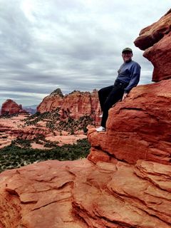 Sedona - Pink Jeep tour - Adam at summit