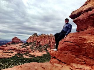 Sedona - Pink Jeep tour - Adam at summit