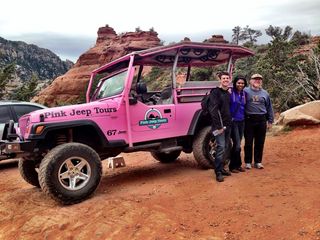 Sedona - Pink Jeep tour - pink Jeep, Kevin, Fatemah, Adam