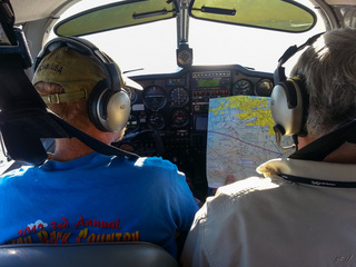 Yaseen and Adam flying in N8377W