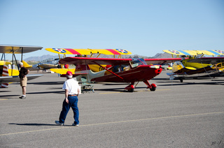 Yaseen's pictures - Jim G with Adam taking pictures of Cactus Fly-in stickers