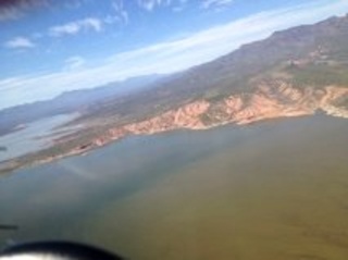 Theresa Q's (small) pictures - aerial of Roosevelt Lake