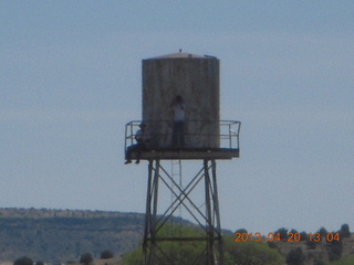 81 88l. Double Circle Ranch at Eagle Creek - group photographer on water tower